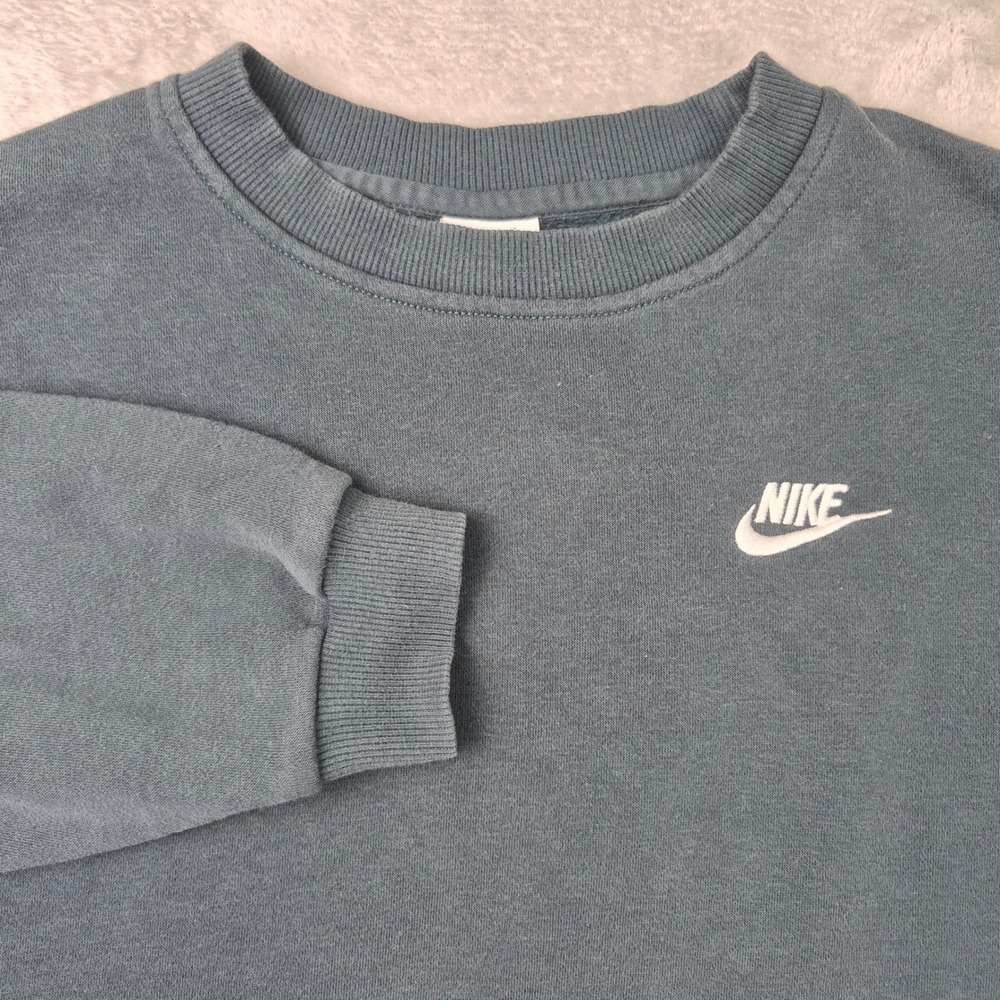 Nike Sportswear Club Fleece Crewneck Sweatshirt Teal Blue Big Youth XL Kids Girl